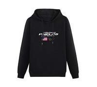 LAM PURE Michael Phelps USA Swimming Hoody Unisex Ptinted Hoodies Long Sleeve Men's Hooded with Pocket Black L