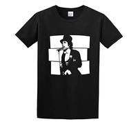 LAM PURE Rino Gaetano Singer Vintage Excellent Unisex 100% Cotton Short-Sleeve T-Shirts Black XL