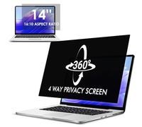 LAMA 14 Inch Universal 360° Privacy Screen Protector per laptop, LxH: 301mm x 188mm, 16:10, filtro privacy rimovibile, anti luce blu, antiriflesso, anti-UV, anti peeping