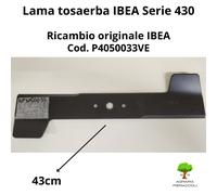 LAMA 43cm PER TOSAERBA IBEA TIPO 4304EB/SRB RICAMBIO ORIGINALE COD. P4050033VE