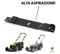 LAMA 51cm ALTA ASPIRAZIONE GREENWORKS TOSAERBA TAGLIAERBA CRAMER 82LM51 S