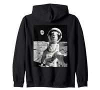 Lama Astronauta Selfie sulla Luna Divertente Lama Alpaca Felpa con Cappuccio