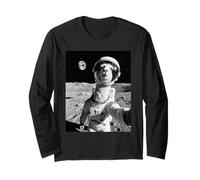 Lama Astronauta Selfie sulla Luna Divertente Lama Alpaca Maglia a Manica