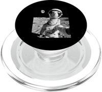 Lama astronauta selfie sulla luna Divertente lama alpaca PopSockets PopGrip per MagSafe