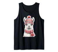 Lama Bianco con Cappello Invernale e Sciarpa - Stile stagion Canotta