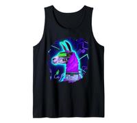 Lama Cyborg Robot Lama Cool Artistico Retro Alpaca Canotta