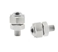 Lama d'aria per ugello gas BSPT da 1/4" in lega di alluminio maschio con | soffiatore aria compressa argento(Universal joint 1/4 male to 1/4 female thread,3pcs)