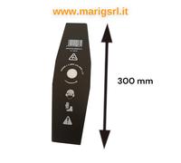 Lama decespugliatore 300 mm 2 denti spessore 2,5 mm foro 25,4 mm universale