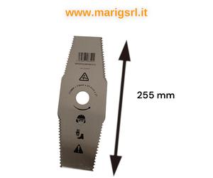 Lama dentata per decespugliatore Lunghezza 255 mm foro 25,4 mm spessore 3 mm