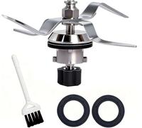Lama di miscelazione di ricambio in acciaio inossidabile compatibile con i robot da cucina Silvercrest Monsieur Cuisine Connect e Monsieur Cuisine Smart, inclusi 2 anelli di tenuta (base a 5 denti)