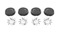 Lama Di Ricambio For Rasoio Lama Di Ricambio For Testina Di Rasoio A 4 Testine, Compatibile Con Accessori For Rasoio Skull Shaver(Black 4 Pcs 1 Set)