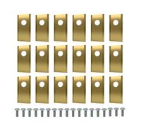 Lama di ricambio for tagliabordi in acciaio inox for robot tagliaerba, set di lame for tagliaerba, compatibile con Worx, Landroid(Gold,36PCS)