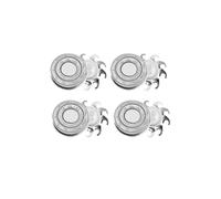 Lama Di Ricambio For Testina Di Rasatura, Compatibile Con Rasoio Skull Shaver, Lama Di Ricambio For Rasoio Pitbull Gold PRO 4 Testine(Silver 4 pcs 1 set)