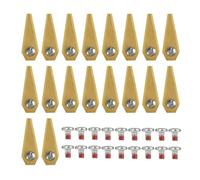 Lama Di Ricambio For Tosaerba Da 18 Pezzi, Lama For Macchina Mobile Automatica In Acciaio Inossidabile, Placcatura In Titanio, Compatibile Con Bosch, Compatibile Con Indego, 800 1000 1200(Gold)