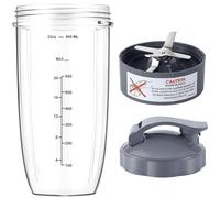 Lama di Ricambio per Estrattore e 32OZ Tazze Ricambio con Coperchio Pieghevole Compatibile con Nutribullet 600/ Nutribullet Pro 900, Parti di Ricambio Accessorio per Frullatore