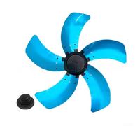 Lama di ricambio per ventola a cinque pale in alluminio da 40,6 cm con copertura dado per ventilatori domestici o da scrivania, metallo leggero, basso rumore e resistenza alle alte temperature