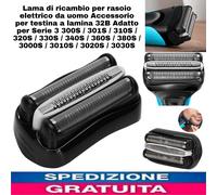 Lama Di Ricambio Testina a Lamina 32B per Rasoio Elettrico Adatto per Braun 300S