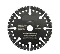 Lama diamantata da 3"/diametro 75 mm for sega circolare, smerigliatrice, taglierina for piastrelle, acciaio, cemento, foro 10 mm, disco da taglio in acciaio for granito e marmo(4pcs Set)