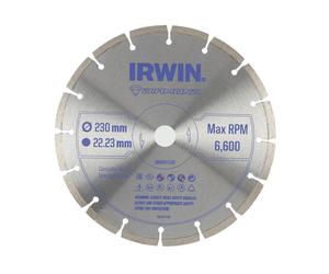 Lama diamantata Irwin 230 mm x 22,23 mm segmentata per calcestruzzo, mattoni, gr