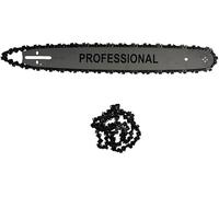 Lama e Barra Per Motosega da 45 cm 18" Pollici 72 Maglie Ricambio più Catena e Seconda Catena in Omaggio Per Motoseghe Scoppio 45 CC 52 CC Ricambio Barra Guida Sega