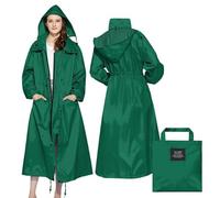 LAMA Elegante lungo impermeabile unisex poncho impermeabile con tasca impermeabile con cappuccio con coulisse per adulti, giacca antipioggia impermeabile impermeabile impermeabile da uomo e da donna
