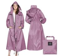 LAMA Elegante lungo impermeabile unisex poncho impermeabile con tasca impermeabile con cappuccio con coulisse per adulti, giacca antipioggia impermeabile impermeabile impermeabile da uomo e da donna