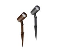 LAMA FARETTO SPOT DA ESTERNO ORIENTABILE CON PICCHETTO IP54 ALLUMINIO ANTRACITE O CORTEN LAMPADINA GU10