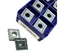 Lama girevole indicizzabile in metallo 10 pezzi CNMG120404 CNMG120408 NN LT10 inserti in metallo duro utensile for tornitura esterna CNC utensile for tornitura inserto(CNMG120404 NN LT10)
