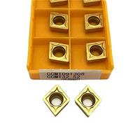 Lama girevole indicizzabile in metallo 10 pz CCMT09T308 utensile for tornitura interna in carburo CNC utensili for tornitura utensili for lavorazioni meccaniche(CCMT09T308 6020)