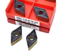 Lama girevole indicizzabile in metallo 10 PZ DNMG150604/DNMG150608 PM 4225 Inserto In Metallo Duro Utensile for Tornitura CNC Tornio Parti Metalliche Utensile Da Taglio ( Size : DNMG150608 PM 4225 )