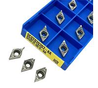 Lama girevole indicizzabile in metallo DCGT070202 AK H01 Inserti for tornitura in alluminio originali Utensile for tornio CNC Utensile for lavorazione dell'alluminio for portautensili for tornitura(DC