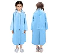 LAMA Impermeabile per Bambini, Poncho Antipioggia per Ragazze Giacca Antipioggia Leggera per Bambini, Mantella Antipioggia Riutilizzabile con Cappuccio e Copri Zaino, Impermeabile per Bicicletta