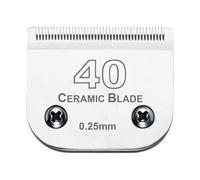 Lama in ceramica staccabile di ricambio professionale for cani, compatibile con Andis, AG, AGC, AGP, AGRC, AGCL, compatibile con Wahl, serie KM2, KM5, KM, parti di ricambio(40(0.25mm))