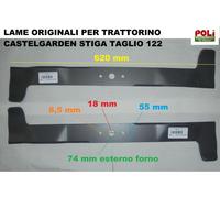 LAMA LAME CASTELGARDEN STIGA PER TRATTORINO TAGLIO 122 CODICE 18004349 18004350