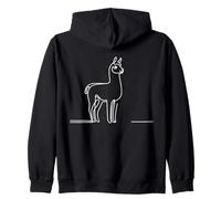 Lama Linework Appassionati di Fattorie Felpa con Cappuccio