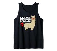 Lama Love You Valentines Llama Canotta