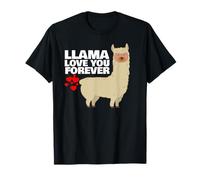 Lama Love You Valentines Llama Maglietta
