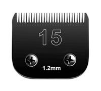 Lama nera staccabile for tosatrice for cani e gatti, compatibile con Andis, AG, AGC, AGP, AGRC, compatibile con Wahl, serie KM10, parti di ricambio for tosatrici for animali(15(1.2mm))