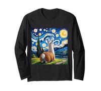 Lama Notte Stellata Van Gogh Eccentrico Animale Maglia a Manica