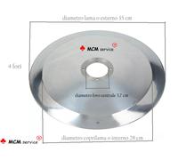 LAMA PER AFFETTATRICE RASSPE MAT. 100 Cr6 350-57-4-280 Made in Italy