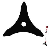 Lama per decespugliatore a 3 denti, lama in metallo con diametro del foro di 25,4 mm, lama per tagliaerba per tosaerba accessori di ricambio