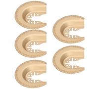 Lama per oscillante semicircolare da 5 pezzi, accessorio multiutensile oscillante, lame antiusura rivestite in diamante e carburo per la lucidatura del calcestruzzo di piastrelle