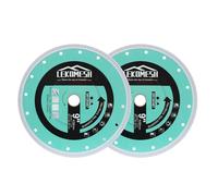 Lama per piastrelle da 22,9 cm, 2 pezzi, disco diamantato per sega a disco con maglia X, super sottile, veloce, taglio netto, porcellana, piastrelle, marmo, granito, pietra artificiale