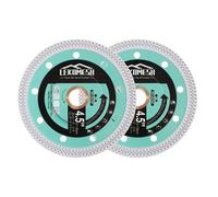 Lama per Piastrelle da 4,5 Pollici - 2 Pezzi Disco da Taglio Diamantato con Maglia X Super Sottile, Taglio Rapido e Pulito per Piastrelle in Porcellana, Ceramica, Marmo, Granito, Pietra Artificiale