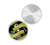 Lama per Sega Circolare 184mm - 2 pezzi SANLEETEK TCT Metallo Disco da Taglio 48T per Acciaio Ferro Acciaio Inox Metalli Ferrosi Tubo Alesaggio 15,875 mm