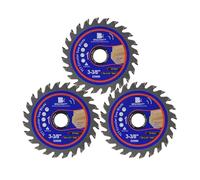Lama per sega circolare 85 x 15 mm, taglio rapido, adatta per legno morbido e duro, pannelli da falegname e truciolato, denti in metallo duro, lama flessibile (3 pezzi)