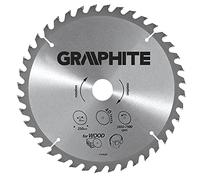Lama per sega circolare GRAPHITE 160 mm foro 30 mm 18 denti, adattatori foro (Gra 57H656)