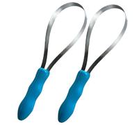 Lama per spargimento 2 pezzi per cani, strumento per spargimento cavalli su entrambi i lati in acciaio inossidabile con impugnatura in ABS, lama per per gatti, cani, cavalli, bovini, peco