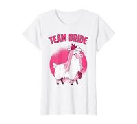 Lama Ragazza Team Sposa Maglietta con Stampa Grafica Economica