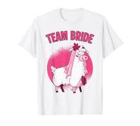 Lama Ragazza Team Sposa Maglietta con Stampa Grafica Economica
